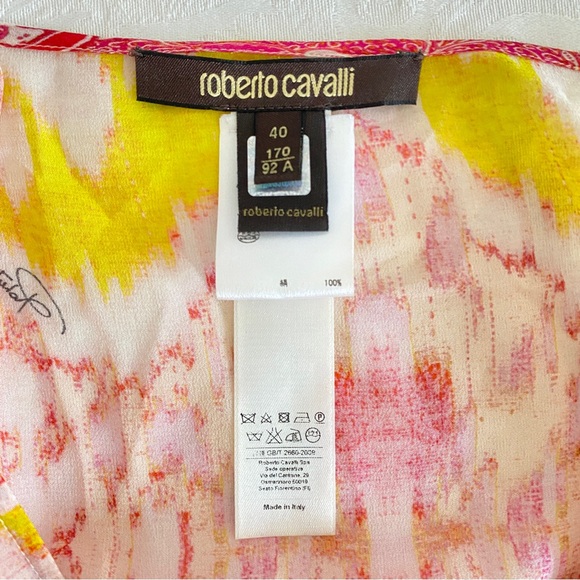 Roberto Cavalli Silk Floral Print poncho Blouse - Picture 4 of 16